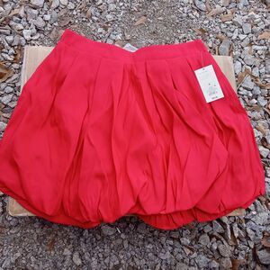 NWT A New Day Women's Mini Bubble Skirt Red Size Small
